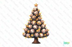 Baseball Christmas Tree Clipart Product Image 1