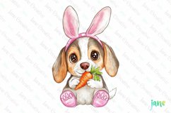 Easter Bunny Beagle Dog Clipart Product Image 1