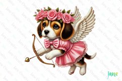 Beagle Dogs Cupid Valentine’s Day Sublimation Product Image 1