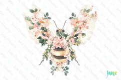 Spring Floral Bee Clipart Product Image 1