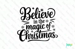 Believe In The Magic Of Christmas SVG PNG Product Image 1