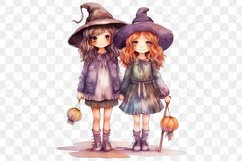 Bestie Witch Watercolor Sublimation Clipart Product Image 3