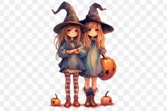 Bestie Witch Watercolor Sublimation Clipart Product Image 4