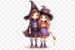Bestie Witch Watercolor Sublimation Clipart Product Image 5