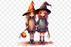 Bestie Witch Watercolor Sublimation Clipart Product Image 7