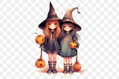 Bestie Witch Watercolor Sublimation Clipart Product Image 8