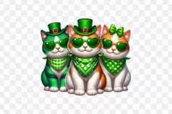 Patrick's Day Colorful Trio Of British Shorthair Cat Product Image 2