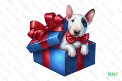Bull Terrier Christmas Clipart Product Image 1