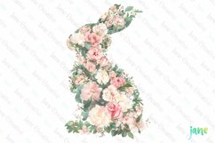 Spring Floral Bunny Clipart Product Image 1