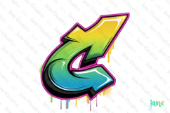 C Letter Graffiti Dripping Clipart Product Image 1