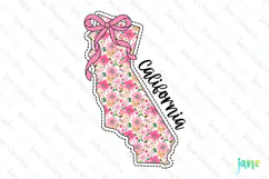 California Floral Coquette PNG - 50 States Design Product Image 1