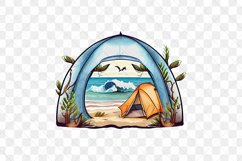 Camping Watercolor Sublimation Big Bundle Clipart Product Image 4