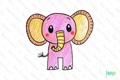 Elephant Cartoon Animals Bundle Clipart Product Image 1