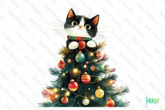 Cats Christmas Sublimation Clipart Product Image 1