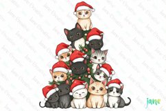 Cats Christmas Sublimation Clipart Product Image 1