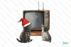 Cats Christmas Sublimation Clipart Product Image 1