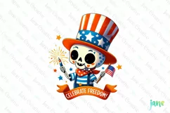 Celebrate Freedom Funny 4th Of July Clipart Product Image 1