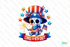 Chill The 4th Out Funny 4th Of July Clipart Product Image 1