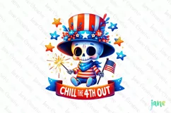 Chill The 4th Out Funny 4th Of July Clipart Product Image 1