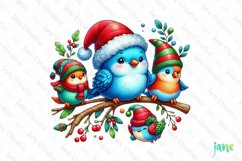 Christmas Birds Sublimation Clipart Product Image 1