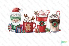 Christmas Drinks Clipart Sublimation Product Image 1