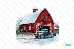 Christmas Farm Sublimation Clipart Product Image 1