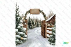 Christmas Farm Sublimation Clipart Product Image 1