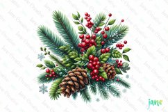 Christmas Garlands Sublimation Clipart Product Image 1