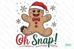Oh Snap Christmas Gingerbread Sublimation Product Image 1