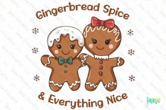 Gingerbread Spice Christmas Gingerbread Sublimation Product Image 1
