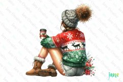 Christmas Girl Sublimation Clipart Product Image 1