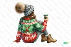 Christmas Girl Sublimation Clipart Product Image 1