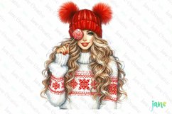 Christmas Girl Sublimation Clipart Product Image 1