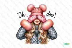 Christmas Girl Sublimation Clipart Product Image 1