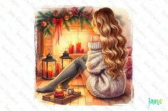 Christmas Girl Sublimation Clipart Product Image 1