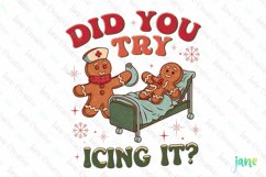 Christmas Nurse Sublimation Clipart Product Image 1