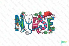 Christmas Nurse Sublimation Clipart Product Image 1