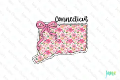 Connecticut Floral Coquette PNG - 50 States Design Product Image 1