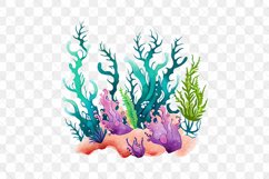 Animals Under The Sea Watercolor Sublimation Clipart Product Image 2