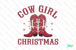 Cow Girl Christmas Sublimation Product Image 1