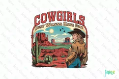 Cowgirls Just Wanna Have Fun Western Clipart Product Image 1