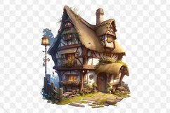 Cozy Cottage Watercolor Sublimation Clipart Product Image 4