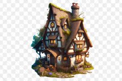 Cozy Cottage Watercolor Sublimation Clipart Product Image 5