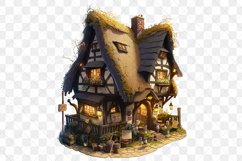 Cozy Cottage Watercolor Sublimation Clipart Product Image 3