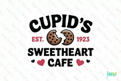 Cupid's Sweetheart Cafe SVG PNG Product Image 1