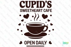 Cupid&#039;s Sweetheart Cafe SVG PNG Product Image 1