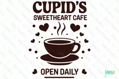 Cupid's Sweetheart Cafe SVG PNG Product Image 1