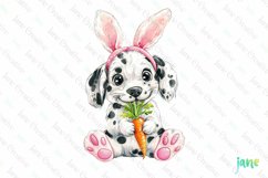 Easter Bunny Dalmatian Dog Clipart Product Image 1