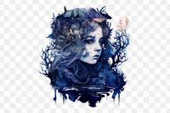 Dark Witch Watercolor Sublimation Clipart Product Image 8