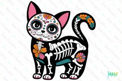 Manx Day of The Dead Cat Sublimation Clipart Product Image 1